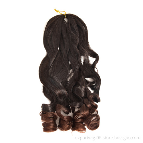 22Inch 150g Loose Wave Spiral Curls Hair Synthetic Crochet Wavy Braiding Hair Extensions French Curl Braiding Hair